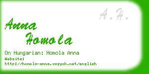 anna homola business card